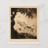 Windstoß von Louis Icart Postkarte (Vorderseite)