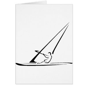 Windsurf erhöhte schwarze Kontur