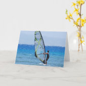 Windsurf Gruß-Karten Karte (Gelbe Blume)