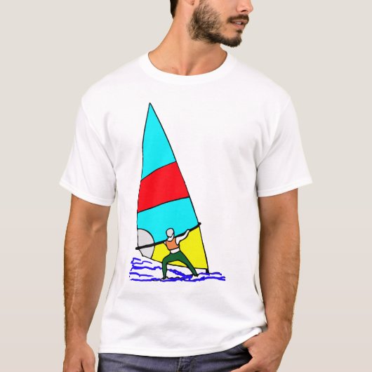 Windsurf klare Farben T-Shirt (Vorderseite)