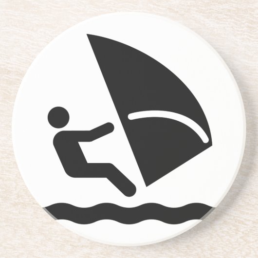 Windsurf Symbol-Untersetzer Getränkeuntersetzer (Vorne)