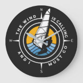 Windsurf, the wind is calling and I must go Große Wanduhr (Vorderseite)