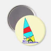 Windsurf Vivid Colors Magnet (Vorderseite/Rückseite)