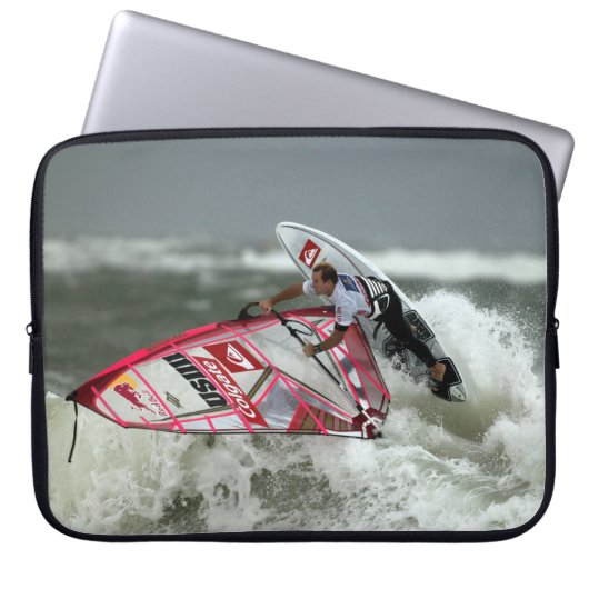 Windsurfen - 15" Neopren Computerschlauch Laptopschutzhülle (Vorderseite)
