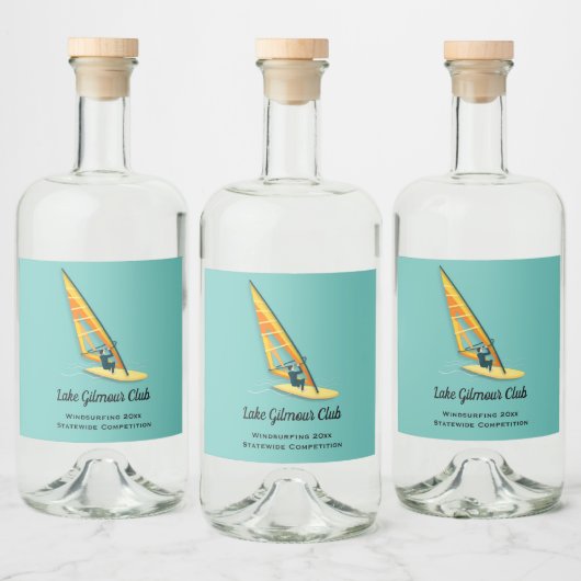 Windsurfen Alkoholflaschenetikett (Flaschen)