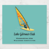 Windsurfen Alkoholflaschenetikett (Einzelnes Label)