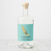 Windsurfen Alkoholflaschenetikett (Vorderseite)