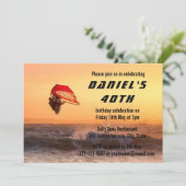 Windsurfen bei Sunset Surfer Segelboarden nach Maß Einladung (Stehend Vorderseite)