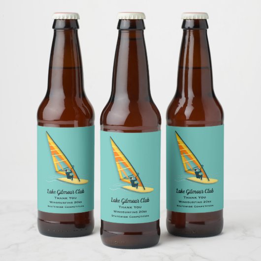 Windsurfen Bierflaschenetikett (Flaschen)