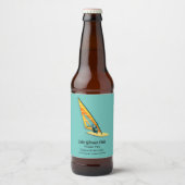 Windsurfen Bierflaschenetikett (Vorderseite)