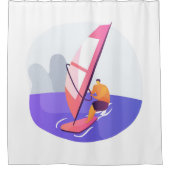 Windsurfen Duschvorhang (Vorderseite)