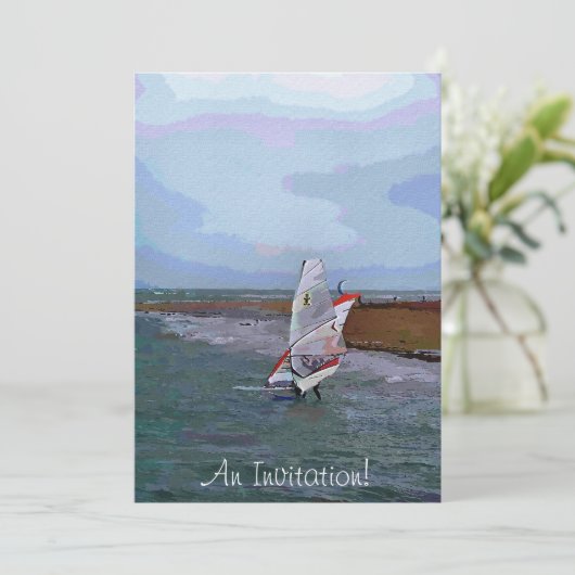 WINDSURFEN EINLADUNG (Stehend Vorderseite)