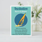 Windsurfen Einladung (Stehend Vorderseite)