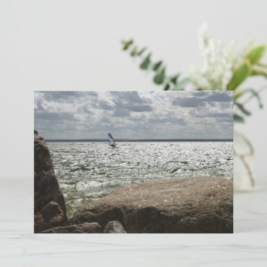 Windsurfen - Einladung (Stehend Vorderseite)