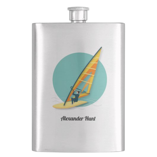Windsurfen Flachmann (Vorderseite)