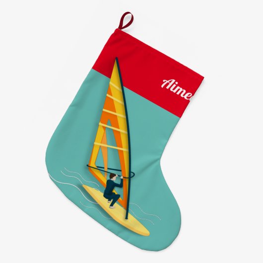 Windsurfen Großer Weihnachtsstrumpf (Vorderansicht (hängend))