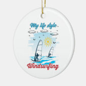 Windsurfen ist mein Keramik-Ornament im Lebensgefü Keramik Ornament (Links)
