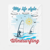 Windsurfen ist mein Lebensgefühl Fleece Blanket (Vorderseite)