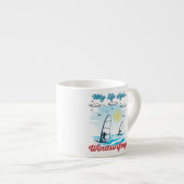 Windsurfen ist mein Lebensstil Espressotasse (Vorderseite Rechts)