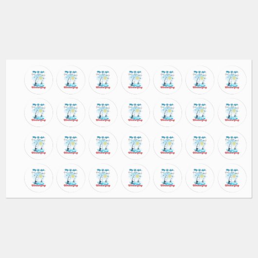 Windsurfen ist mein Lebensstil Etiketten (Blatt)