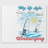 Windsurfen ist mein Lebensstil Geschenkpapier (Flach)