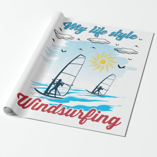 Windsurfen ist mein Lebensstil Geschenkpapier (Ungerollt)