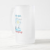 Windsurfen ist mein Lebensstil Mattglas Bierglas (Vorderseite Links)
