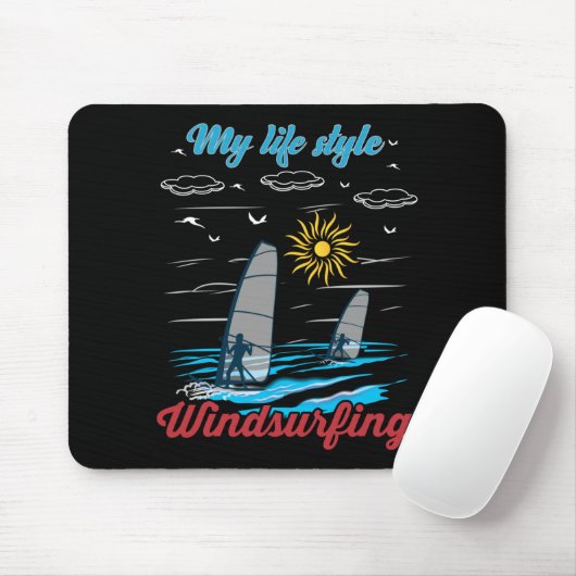 Windsurfen ist mein Lebensstil Mousepad (Mit Mouse)