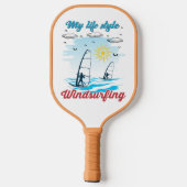 Windsurfen ist mein Lebensstil Pickleball Schläger (Rückseite)