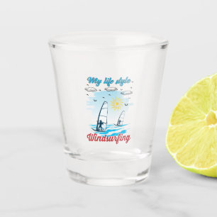 Windsurfen ist mein Lebensstil Schnapsglas