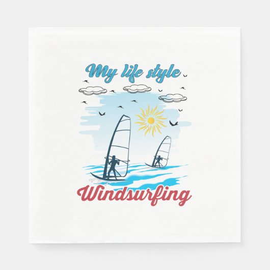 Windsurfen ist mein Lebensstil Serviette (Vorderseite)