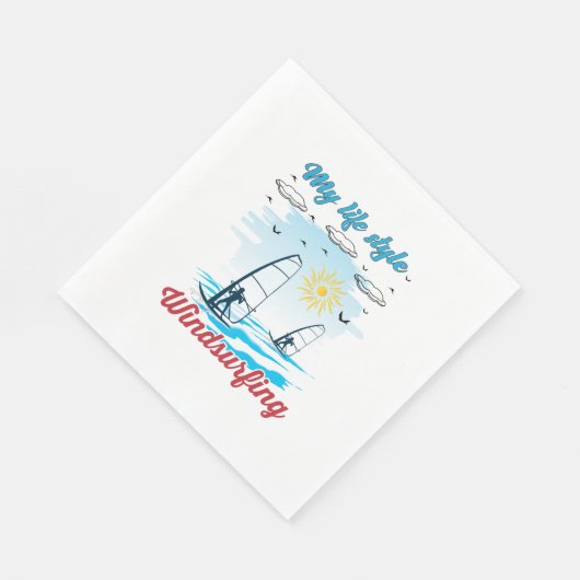 Windsurfen ist mein Lebensstil Serviette (Ecke)