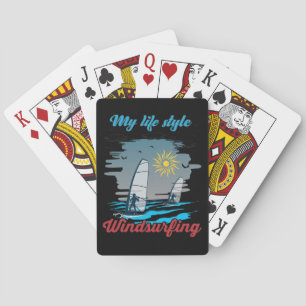 Windsurfen ist mein Lebensstil Spielkarten