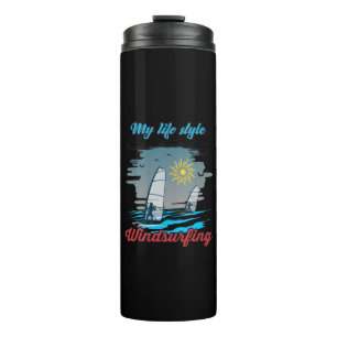 Windsurfen ist mein Lebensstil Thermosbecher
