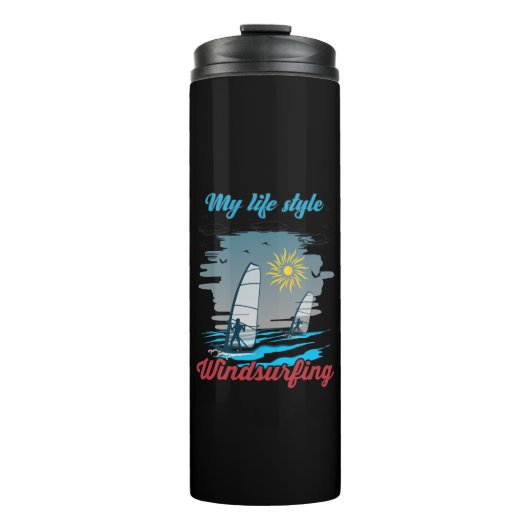 Windsurfen ist mein Lebensstil Thermosbecher (Vorderseite)