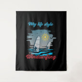 Windsurfen ist mein Lebensstil Wandteppich (Vorderseite)
