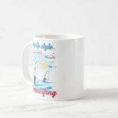 Windsurfen ist mein Mattierter Glass-Kaffee im Leb Kaffeetasse (Vorderseite Links)