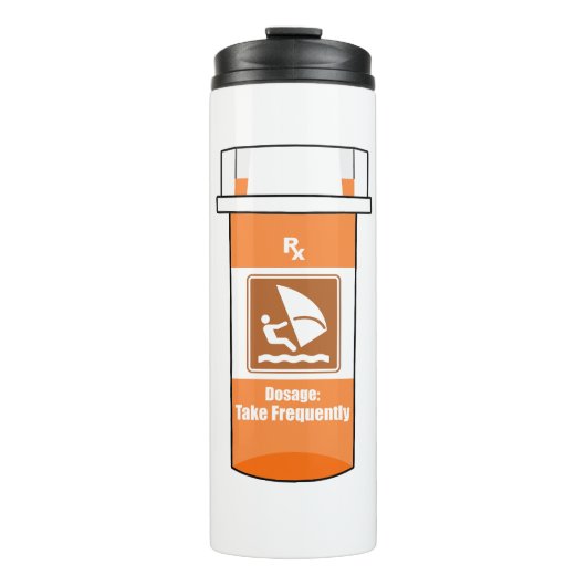 Windsurfen ist mein Medikament Thermosbecher (Vorderseite)