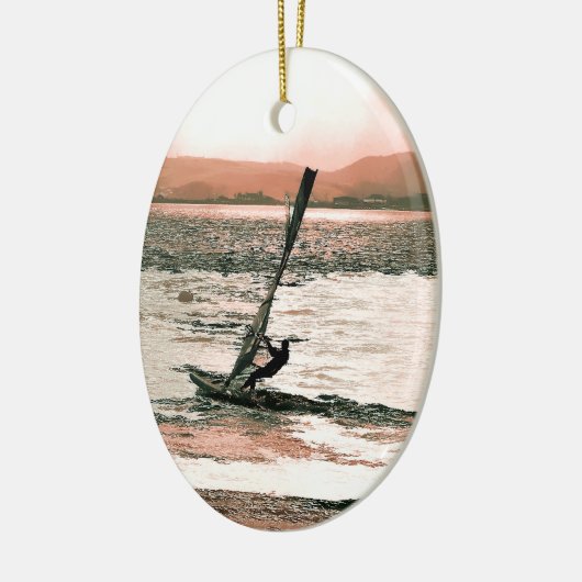 WINDSURFEN KERAMIKORNAMENT (Links)