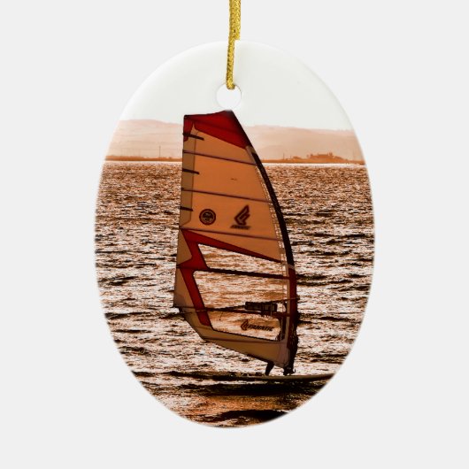 WINDSURFEN KERAMIKORNAMENT (Vorne)