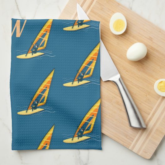 Windsurfen Küchentuch (Viertel Falte)