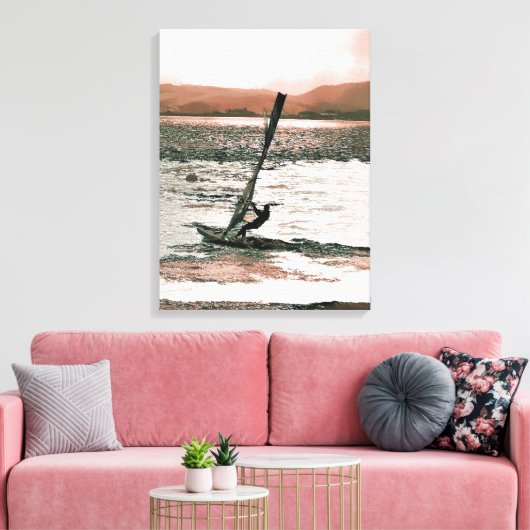 WINDSURFEN LEINWANDDRUCK (Insitu (Wohnzimmer))