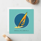 Windsurfen Mitteilungskarte (Vorderseite/Rückseite Beispiel)