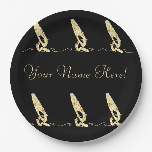 Windsurfen Pappteller (Vorderseite)