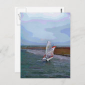 WINDSURFEN POSTKARTE (Vorne/Hinten)