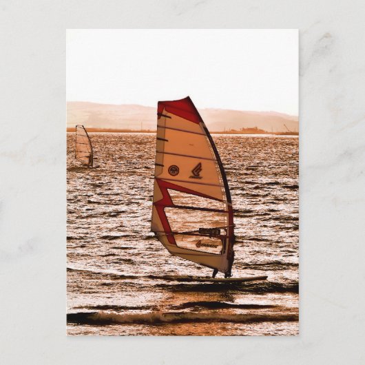 WINDSURFEN POSTKARTE (Vorderseite)