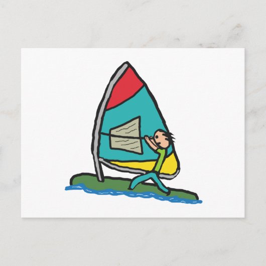 Windsurfen Postkarte (Vorderseite)