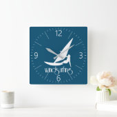 Windsurfen Quadratische Wanduhr (Zuhause)