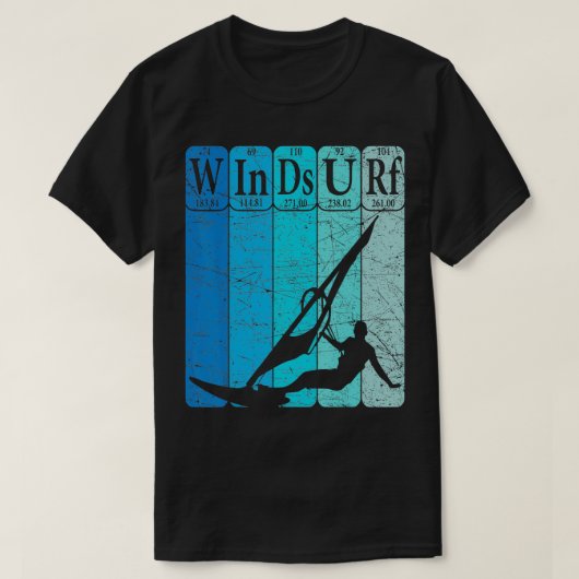 Windsurfen Regelmäßige Tischelemente Windsurfunter T-Shirt (Design vorne)