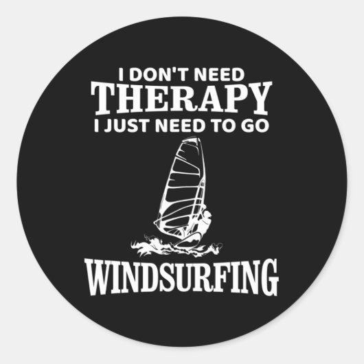 Windsurfen Runder Aufkleber (Vorderseite)